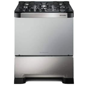 Fogão á Gás Mueller 5 bocas Decorato Vetro Inox Sem Timer - Bivolt