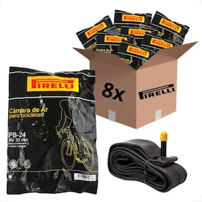 Kit 8 Câmara De Ar Bicicleta Aro 20 Pirelli Bico Grosso 33mm