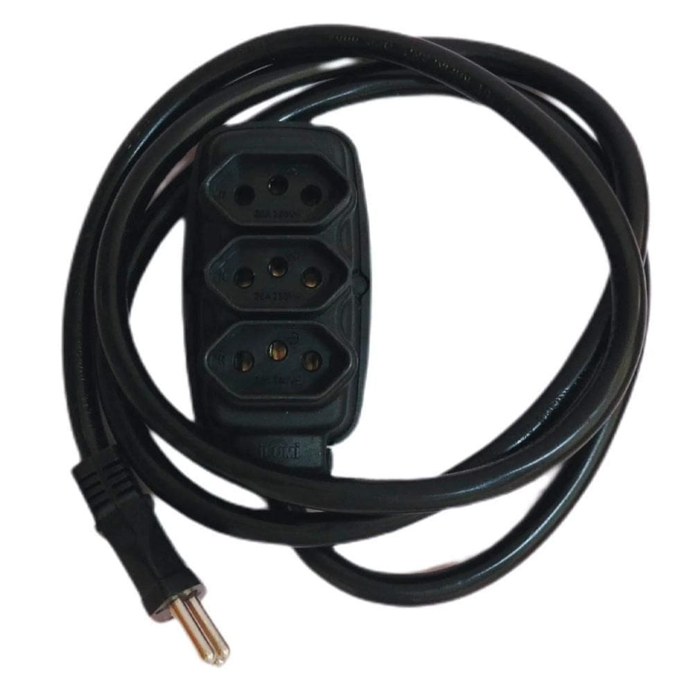 Extensão 20A 3m Ilumi Preta