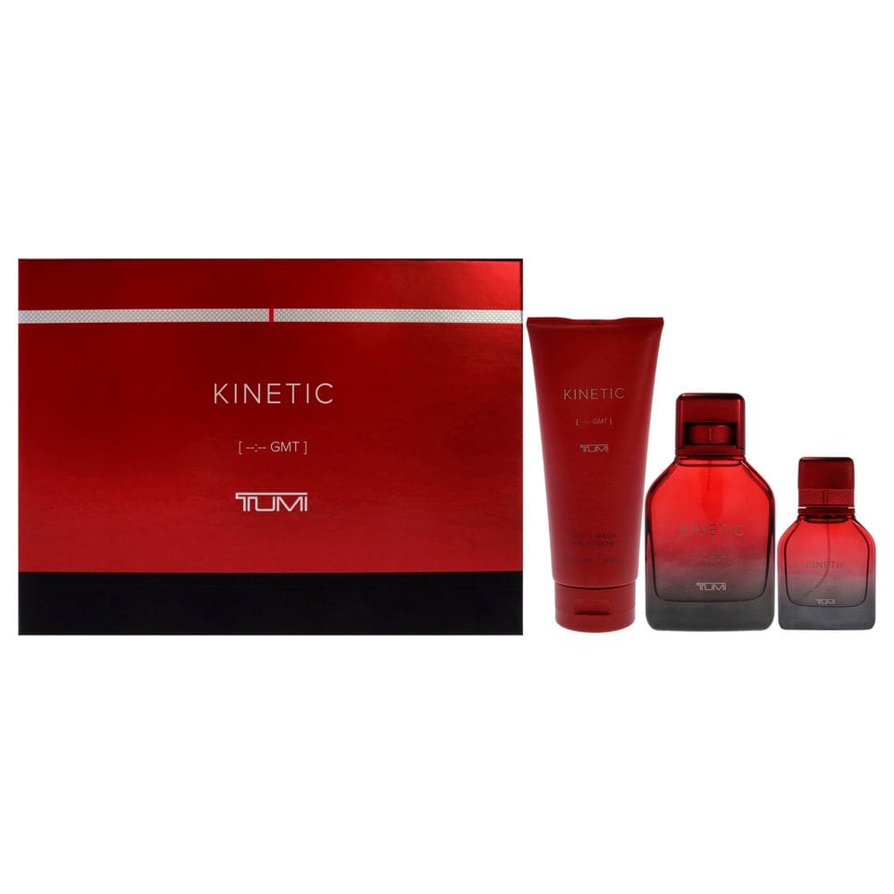 Perfume Tumi Kinetic para homens Eau de Parfum 100 ml, presente de 3 peças