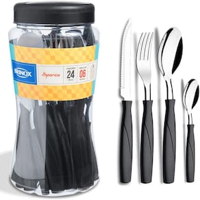 Faqueiro Itaparica, 24 peças, Preto, Brinox