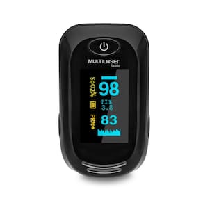 Oxímetro de Pulso Monitor Dedo Resultado Rápido Display Oled Medição Fotoelétrico Multilaser Hc261