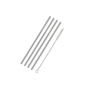 Canudo de Inox Reto Reutilizavel Escovinha Limpeza Jogo 5un