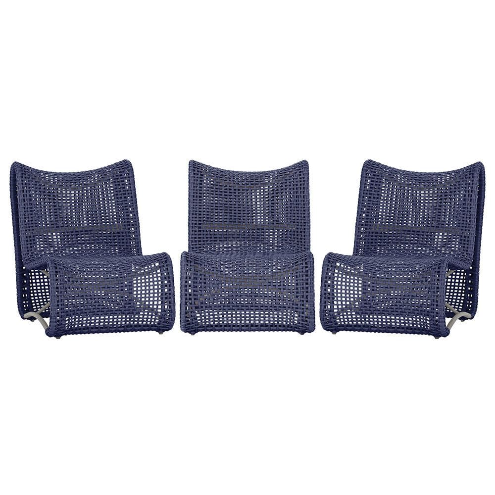 3 Poltrona Texas em Alumínio Trama