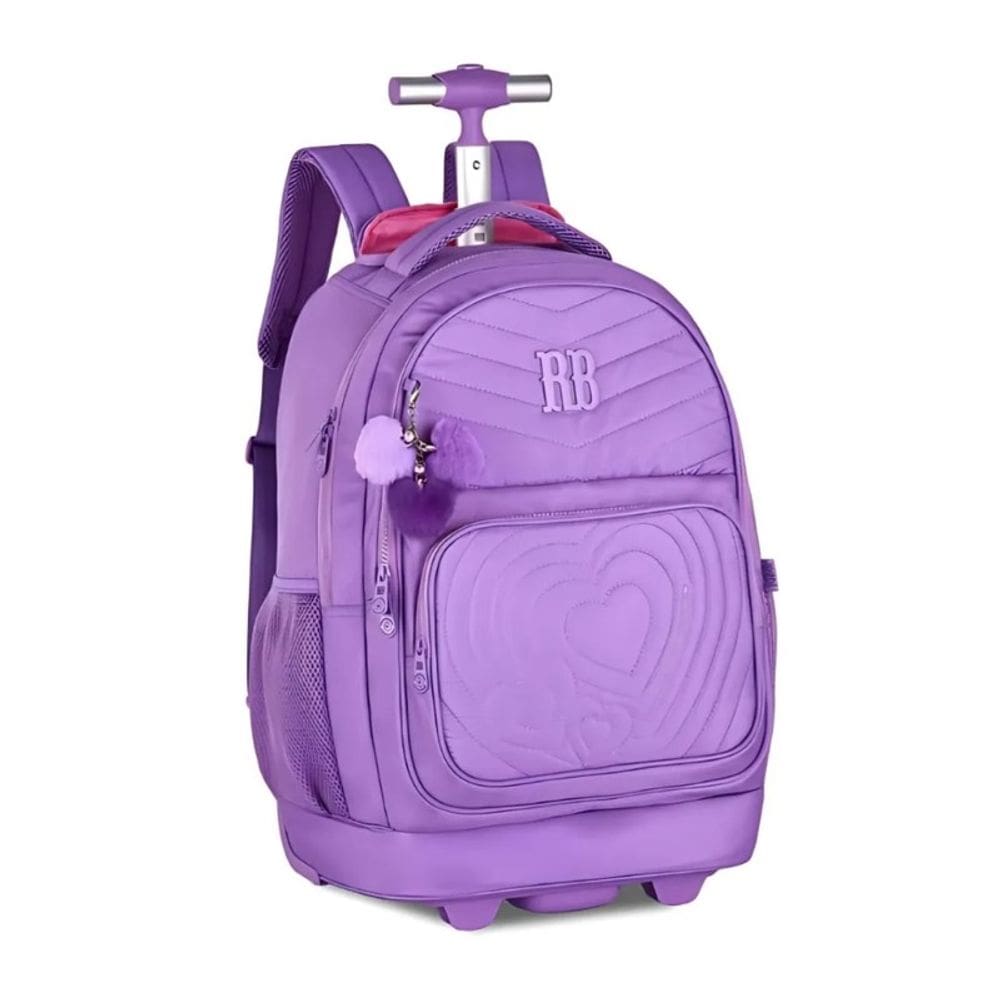 Mochila de Rodinhas Rebecca Bonbon Escolar Juvenil Soft RB24673