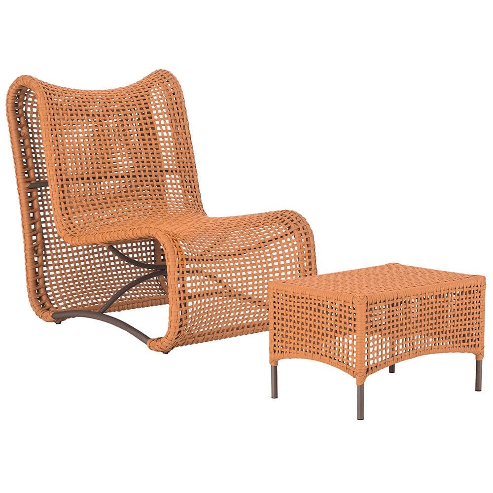  1 Poltrona e Mesa Texas em Alumínio Trama