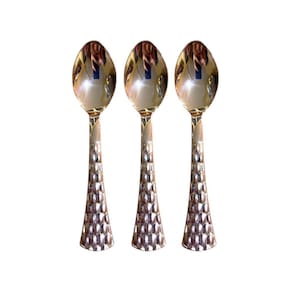 Kit 6 Colheres Descartável De Luxo Plástico Rose 13.8Cm