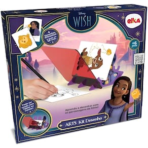 Kit de Arte para Desenhar Filme Wish Disney com 10 Peças - Elka Brinquedos