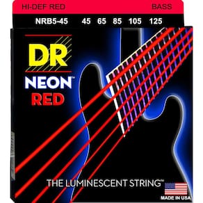 Cordas de guitarra acústica DR Hi-Def Neon Red Bass Medium 5