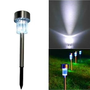 Luminaria Solar Jardim Espeto Balizadora Automatica Luz Led Poste Recarregavel Luz Do Dia