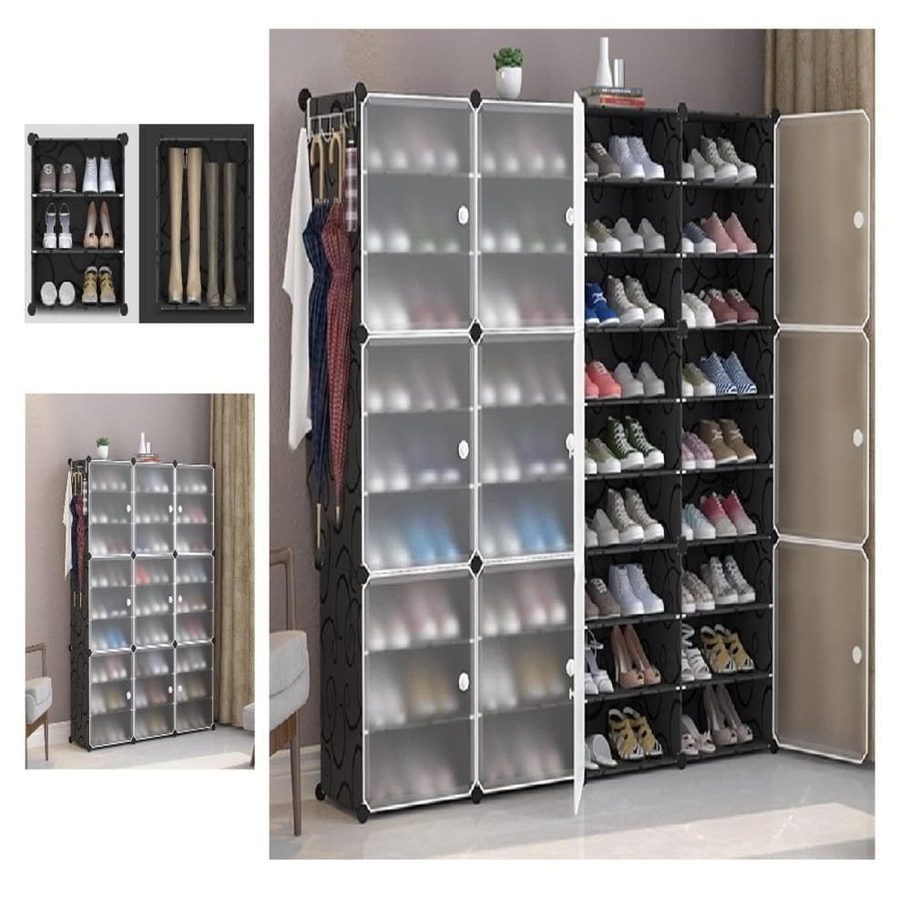 Sapateira Gigante Armario Modular Para 72 Pares De Sapatos Estante Multiuso Closet Por Brinquedos 36 Prateleiras