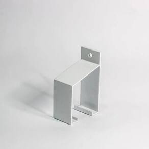Kit Com 4 Suportes De Alumínio Perfil Côncavo - Branco