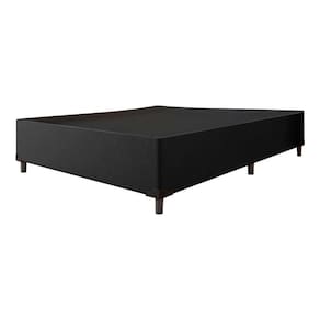 Cama Casal 1,38m Com 38cm De Altura Suede Prince Preto Preto