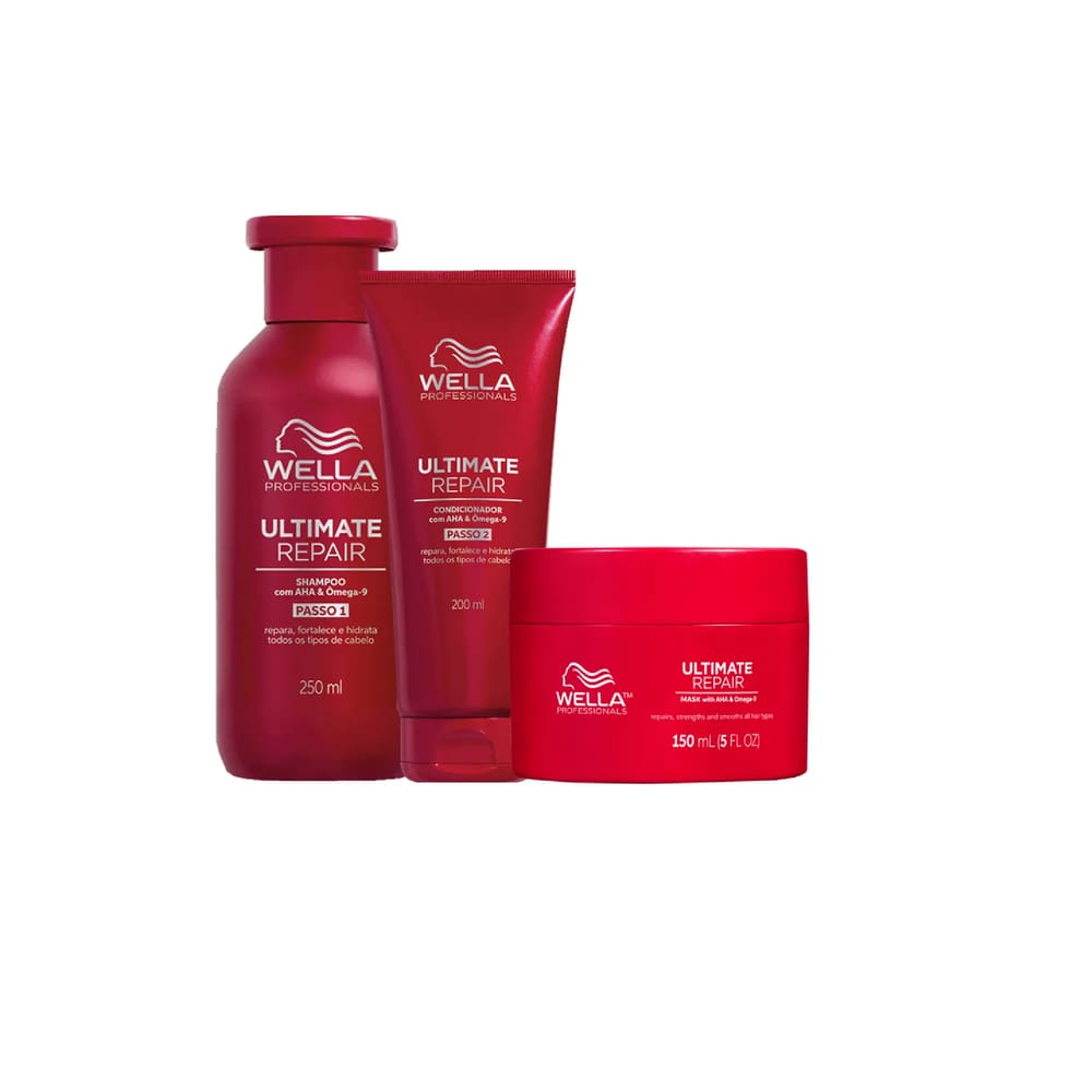 Kit Wella Ultimate Repair Shampoo + Condicionador + Máscara