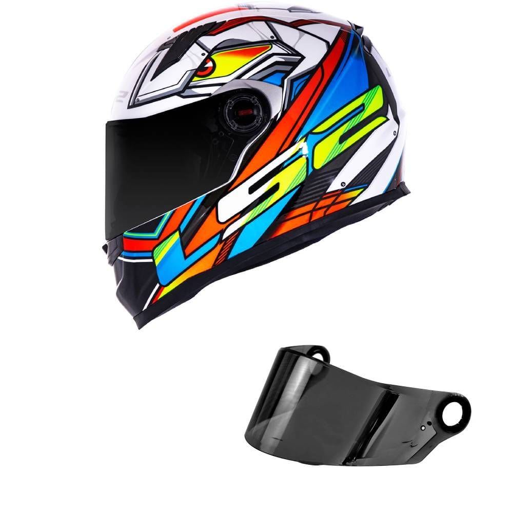 Capacete LS2 FF358 Xdron Laranja Mais Viseira Fumê