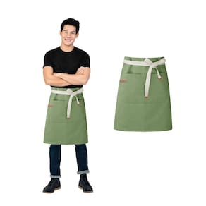 Avental de Cintura Verde Cha Cafeteria Bar Vegano SPA 10un