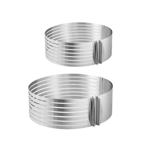 Cortador de Bolo Molde Camadas Ajustavel Aros Inox 16 a 30cm