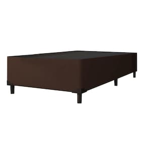 Cama Solteiro 0,88m E 38cm De Altura Suede Prince Marrom Marrom