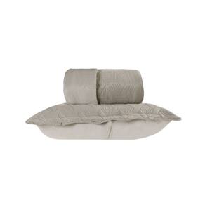 Colcha Cobre Leito Casal QUEEN Matelasse Bege Nude e Fronhas