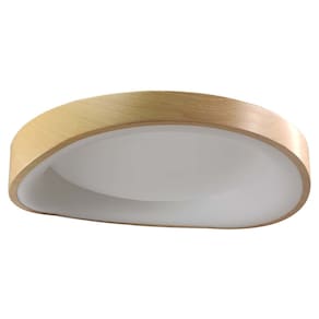 Luminária Plafon Sobrepor Led 3 Tons Madeira Moderno Teto Decoração Iluminação Escritorio Empresa Sala Quarto Residencial