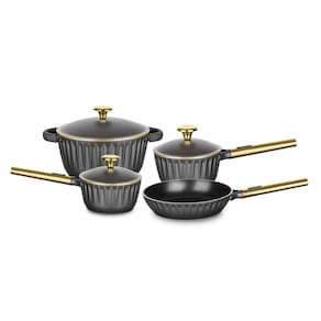 Conjunto 4 Peças De Aluminio Injetado Com Ceramico Gold Pret