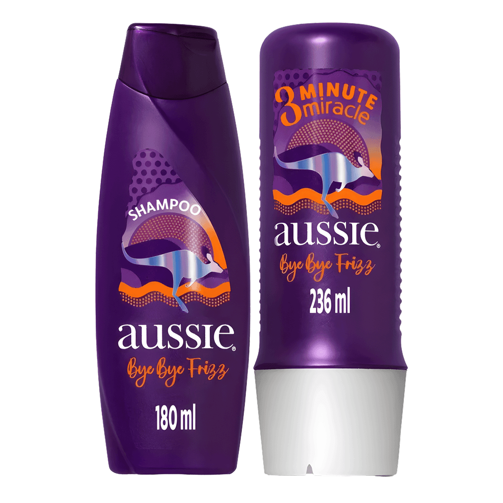 Aussie Kit Bye Bye Frizz - Shampoo 180ml + Condicionador 236ml