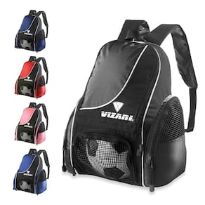Mochila de futebol Vizari Solano para jovens e adultos - preta