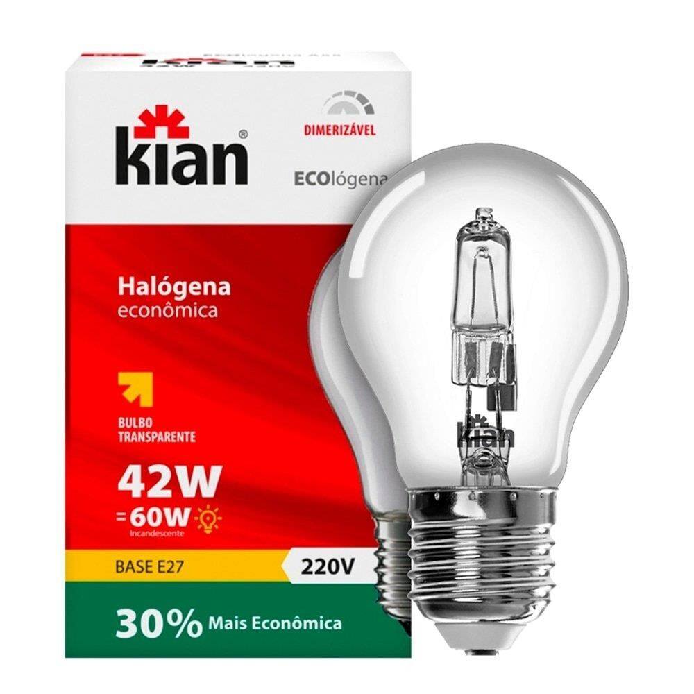 Lâmpada Halogena Kian 220x42W E27 - Embalagem c/ 10 unidades