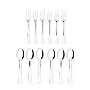 Colher e Garfo de Sobremesa Bolo Inox Talheres Toronto Jogo