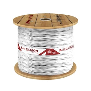 Cordão Torcido Megatron 2x1,5mmx500m Bobina 300V Branco