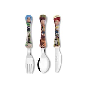 Talheres Infantil Disney Toy Story Jogo Garfo Faca Colher 3un