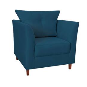 Poltrona Luxo Isis Suede Azul Marinho - Vallisa Decor