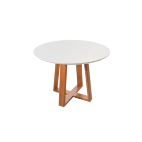 Mesa de Jantar Redonda com Vidro 1,10m - Verona Star Móveis