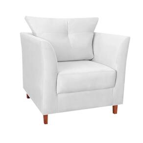 Poltrona Isis para Consultório Suede Branco - Vallisa Decor