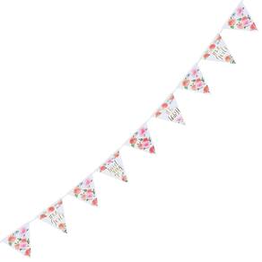 Papel floral multicolorido para bebês Pennant Banner Amscan 4,5 m