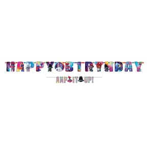 Kit de banner Amscan Trolls World Tour Happy Birthday, conjunto de 2 peças