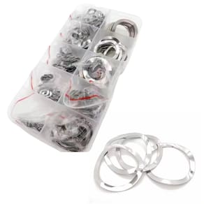 Kit 350 Arruelas 3 Ondas Onduladas Inox M3 M4 A M12 M16 M19