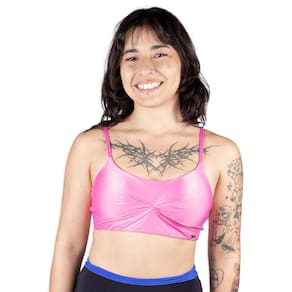 Top Caju Brasil Atletika Franzido Classic Rosa Feminino