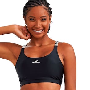 Top Caju Brasil Atletika Com Alca De Elastico Preto Feminino