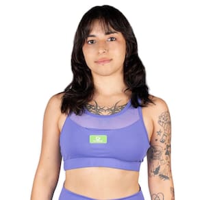 Top Caju Brasil Nz Azul Com Bolso Na Frente Feminino Fitness
