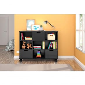 Nicho Organizador Preto 3 Gavetas Com Rodízios Dritex gavetas Pretas