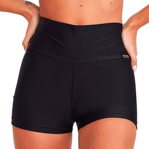 Mini Short Caju Brasil Atlanta Classic Preto Feminino Treino
