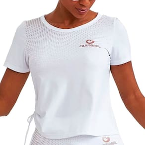 Blusa Caju Brasil Ligth Com Amarracao Branco Feminino Treino
