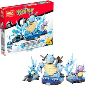 Conjunto de construção MEGA Pokémon Squirtle Evolution com 379 tijolos