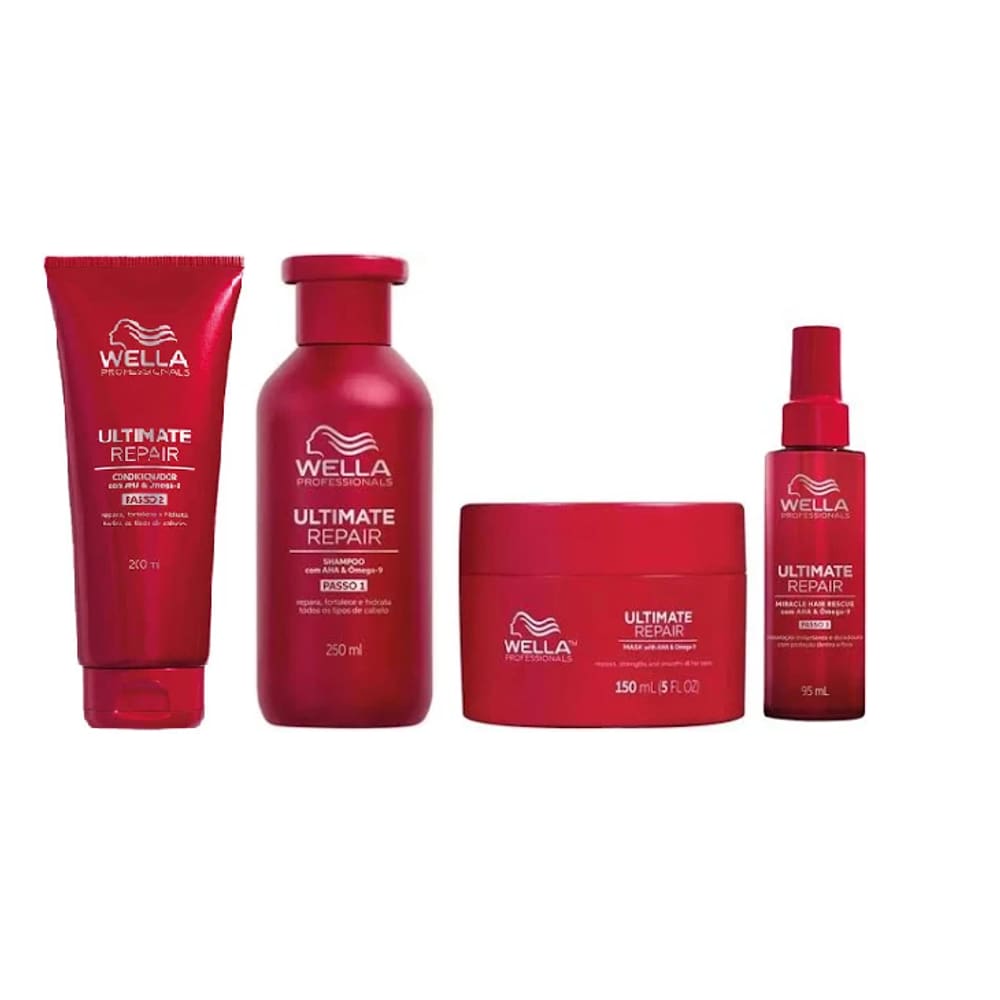 Kit Wella Ultimate Repair Shamp + Cond + Másc + Óleo95ml