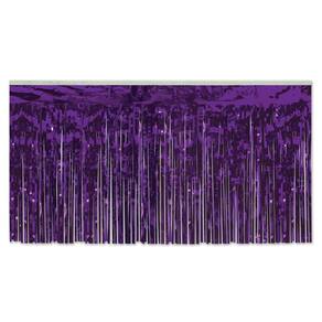 Rodapé de mesa Beistle de plástico metálico roxo de 1 camada