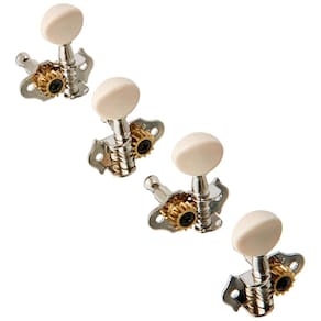 Ukulele Pegs Grover 9NW Professional STA-TITE #9 Níquel/Branco