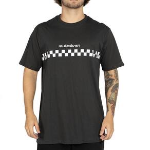 Camiseta Quiksilver Checker WT25 Masculina Cinza Escuro