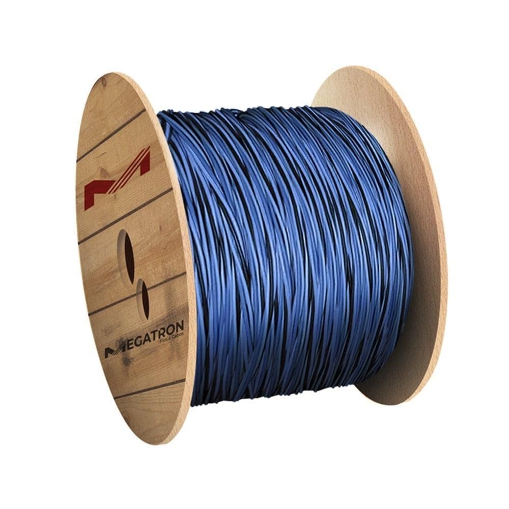 Cabo Alumínio Duplex Megatron 10mmx100m Rolo Neutro Isolado Preto/Azul