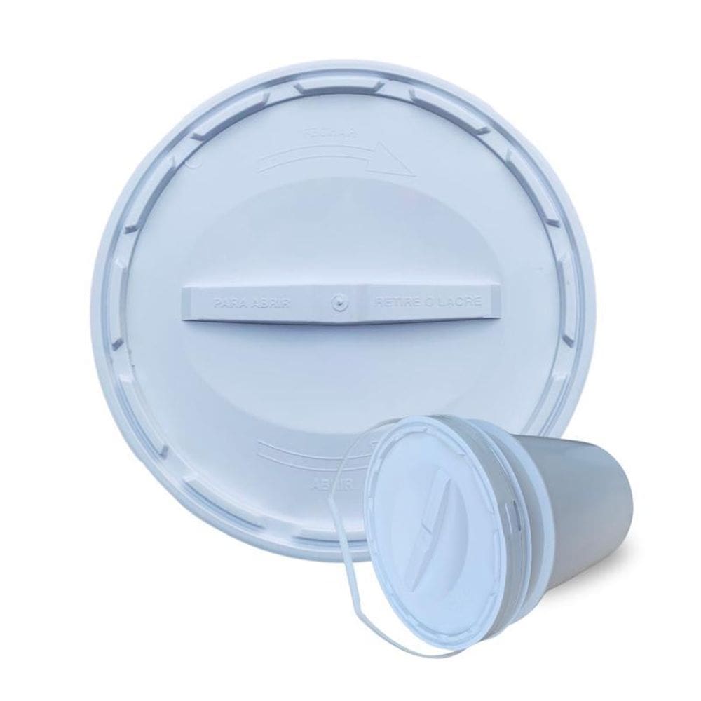 Balde Para Açougues 20L E Tampa Rosca - Kit 17 Pçs